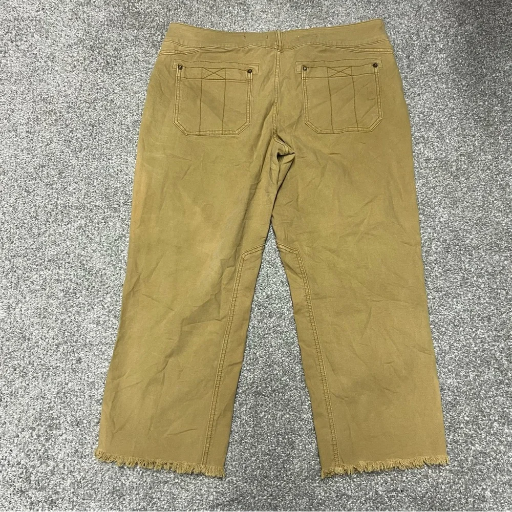 Pilcro Cropped Wide-Leg Pants in Mustard